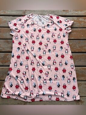 Secret Treasures Sleepwear Pink Penguin Nightgown - Size 2X-3X